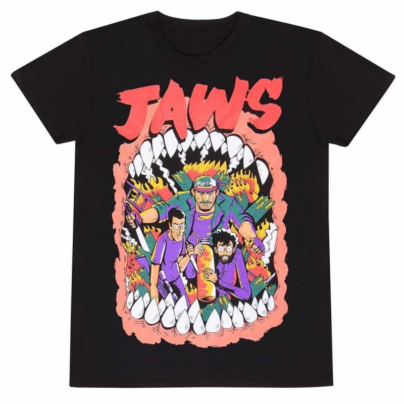 Jaws - Stylised TShirt, für Damen, Schwarz, Größe L von Jaws