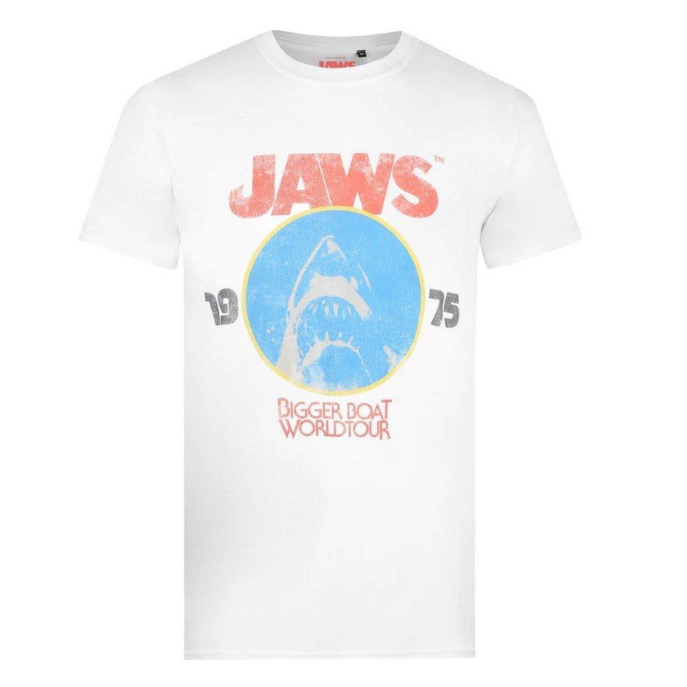 Jaws - World Tour TShirt, für Herren, Weiss, Größe L von Jaws