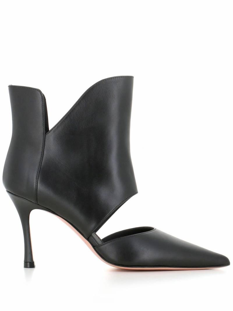 Jean-Michel Cazabat cut-out detailing leather boots - Black von Jean-Michel Cazabat