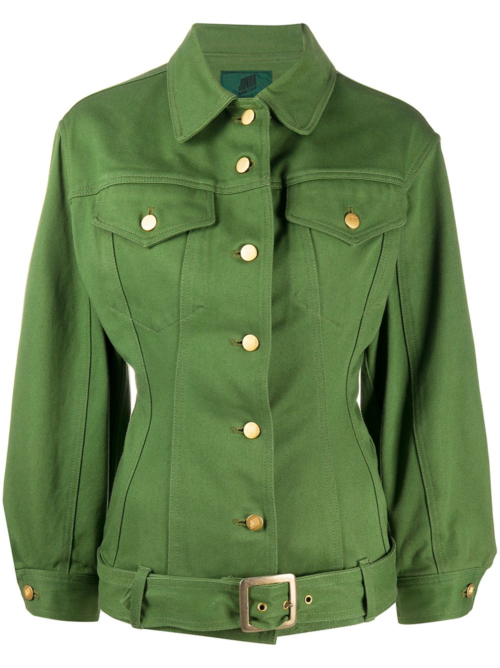 Jean Paul Gaultier Pre-Owned 1989 fitted waist jacket - Green von Jean Paul Gaultier Pre-Owned