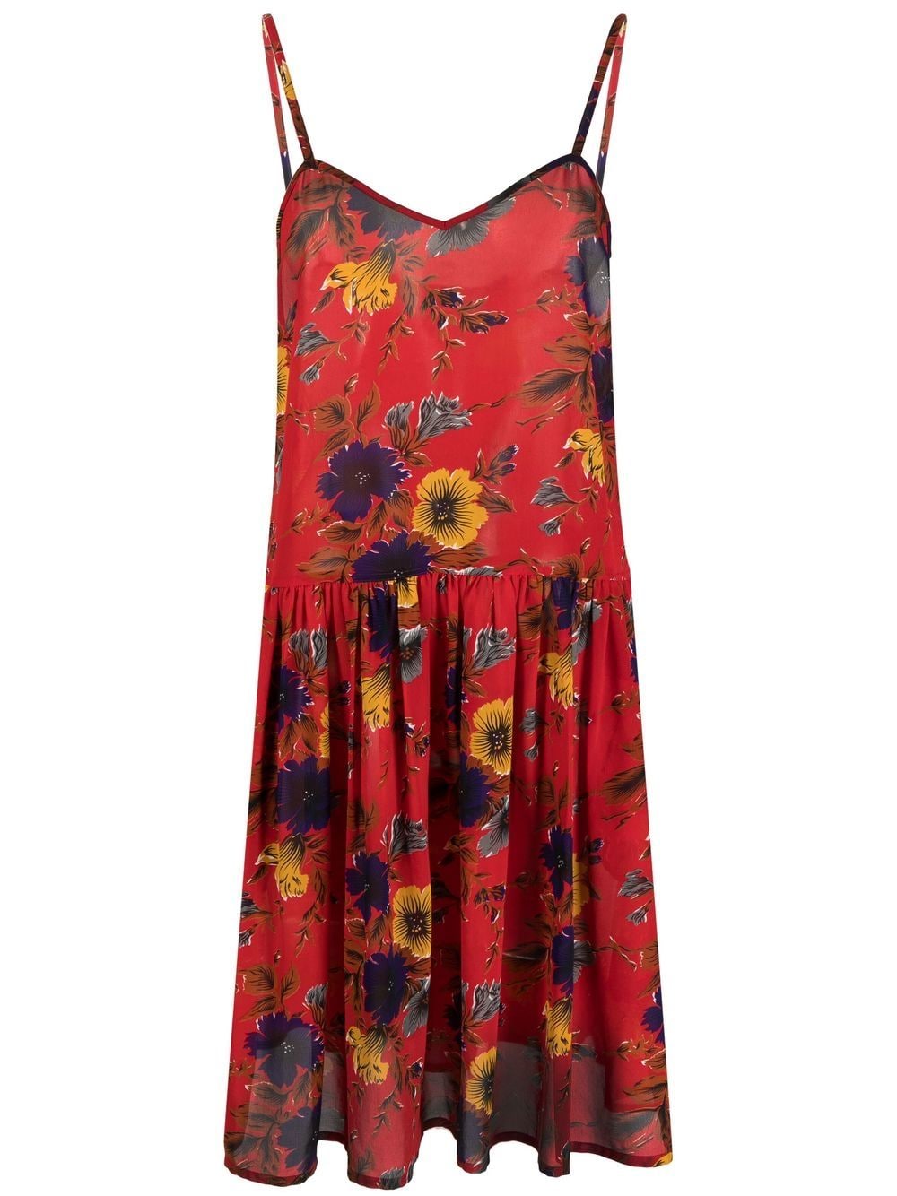 Jean Paul Gaultier Pre-Owned 1989 floral-print flared minidress von Jean Paul Gaultier Pre-Owned