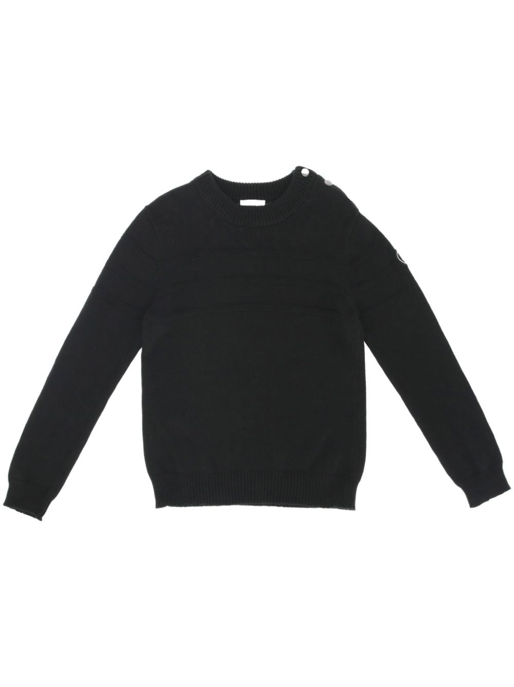 Jean Paul Gaultier Pre-Owned 1990 logo-appliqué wool jumper - Black von Jean Paul Gaultier Pre-Owned