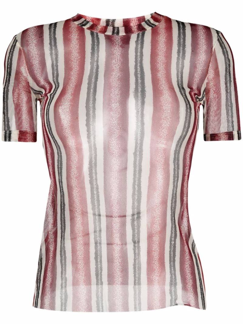 Jean Paul Gaultier Pre-Owned 1990s Classique sheer T-shirt - Red von Jean Paul Gaultier Pre-Owned