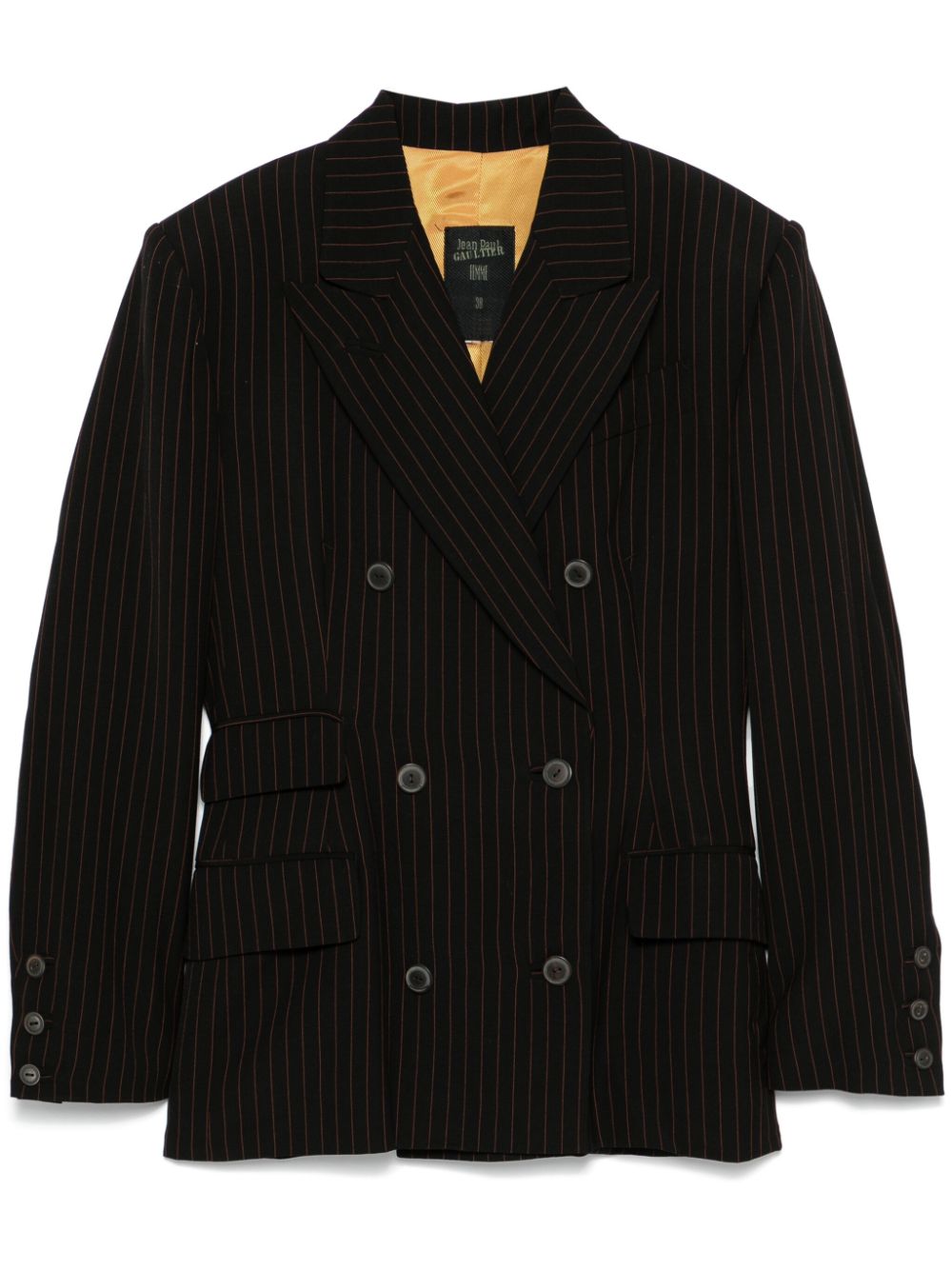 Jean Paul Gaultier Pre-Owned 1990s pinstriped blazer - Black von Jean Paul Gaultier Pre-Owned