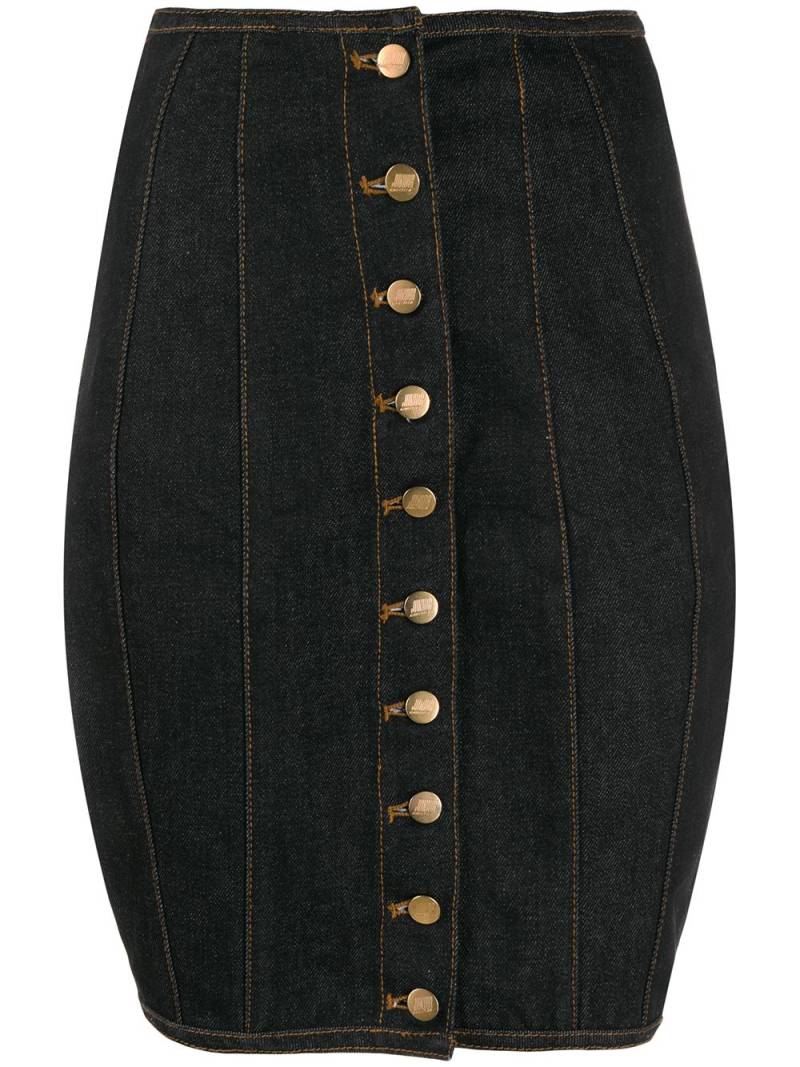 Jean Paul Gaultier Pre-Owned 1992 denim corset skirt - Black von Jean Paul Gaultier Pre-Owned