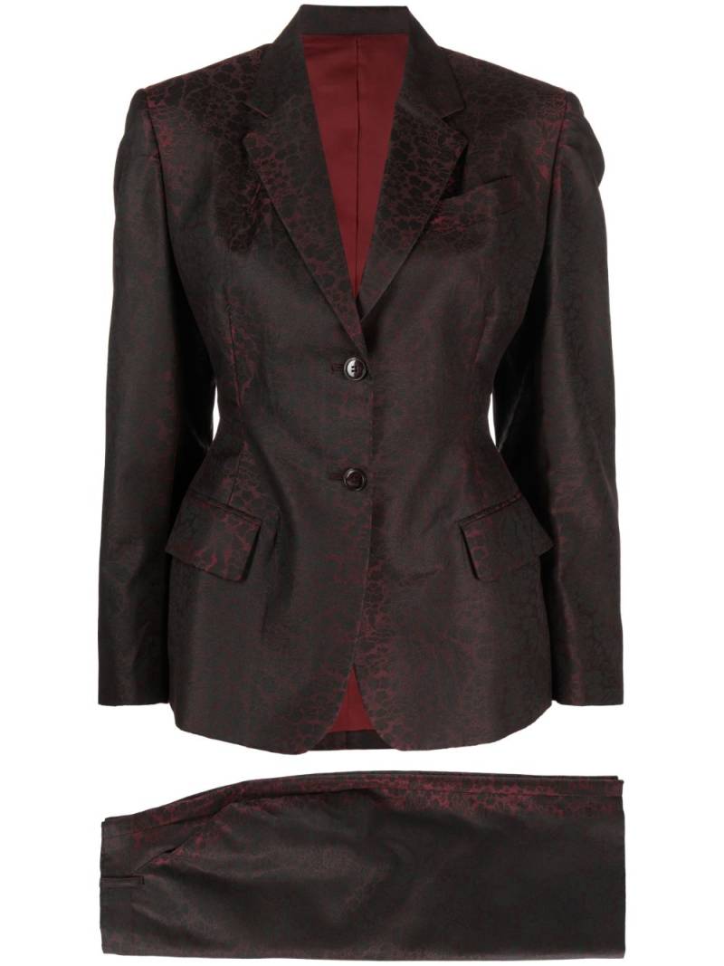 Jean Paul Gaultier Pre-Owned 2000 jacquard skirt suit - Red von Jean Paul Gaultier Pre-Owned