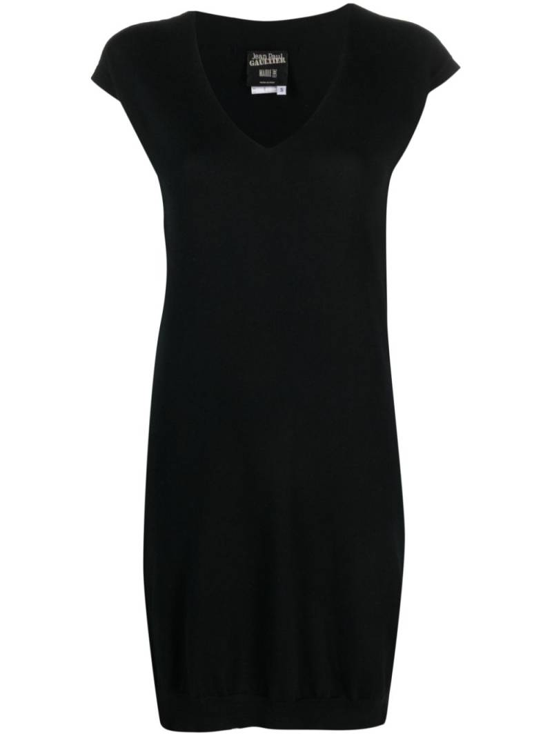 Jean Paul Gaultier Pre-Owned 2000s contrast-panel sleeveless knitted dress - Black von Jean Paul Gaultier Pre-Owned