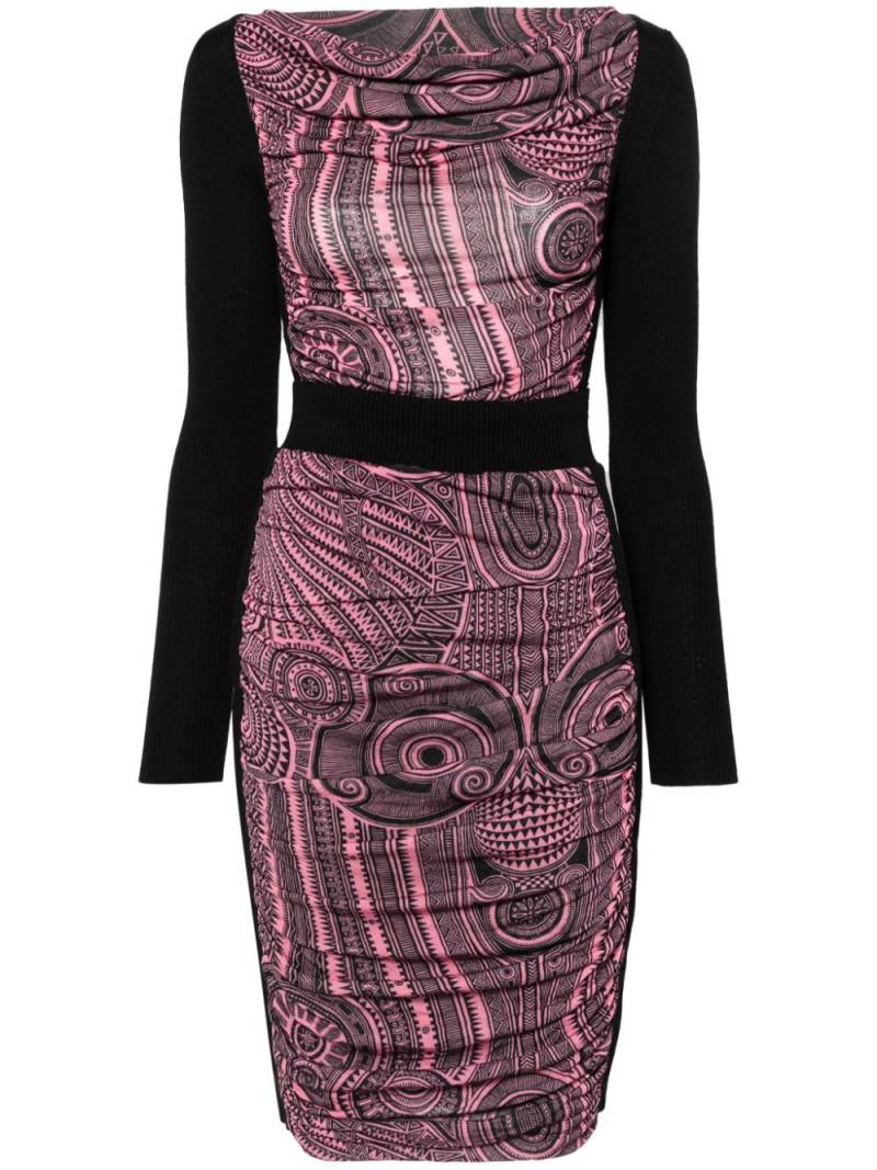 Jean Paul Gaultier Pre-Owned 2010s graphic-print two-piece dress - Black von Jean Paul Gaultier Pre-Owned