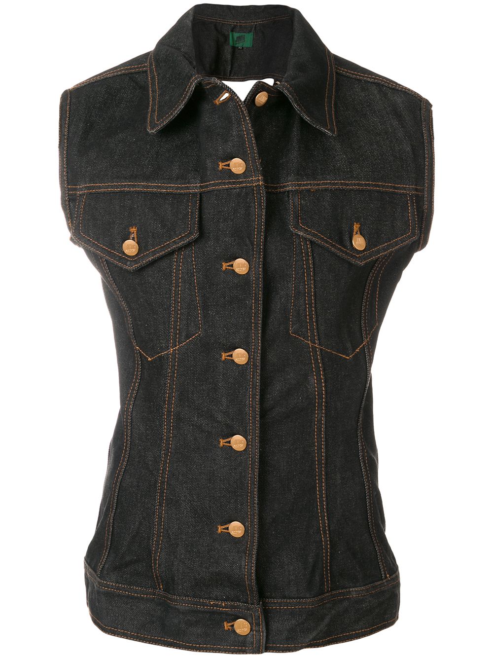 Jean Paul Gaultier Pre-Owned Denim waistcoat - Black von Jean Paul Gaultier Pre-Owned