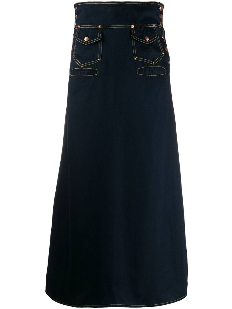 Jean Paul Gaultier Pre-Owned Long skirt - Blue von Jean Paul Gaultier Pre-Owned