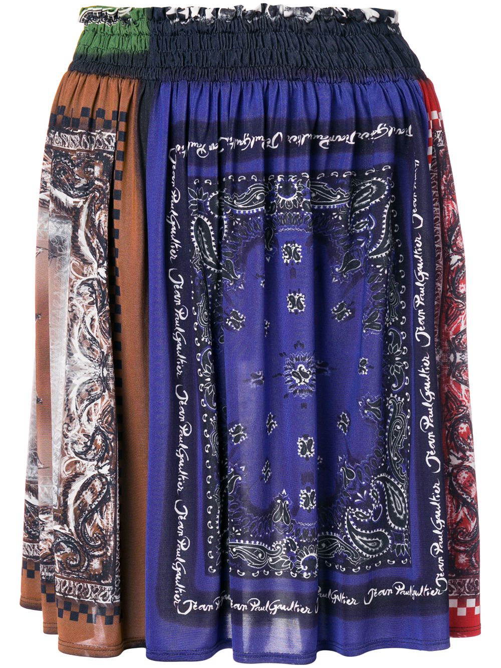 Jean Paul Gaultier Pre-Owned bandana print gathered skirt - Blue von Jean Paul Gaultier Pre-Owned