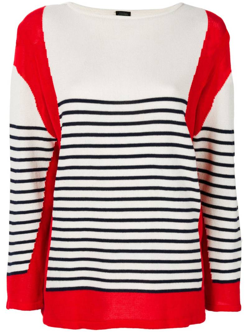 Jean Paul Gaultier Pre-Owned blockcolour striped jumper - White von Jean Paul Gaultier Pre-Owned