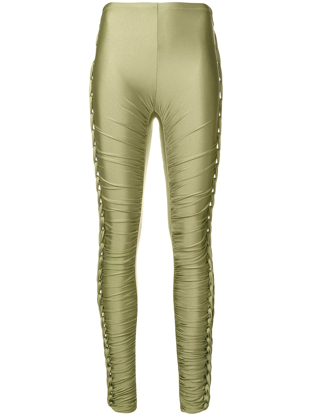 Jean Paul Gaultier Pre-Owned braided lateral trousers - Green von Jean Paul Gaultier Pre-Owned