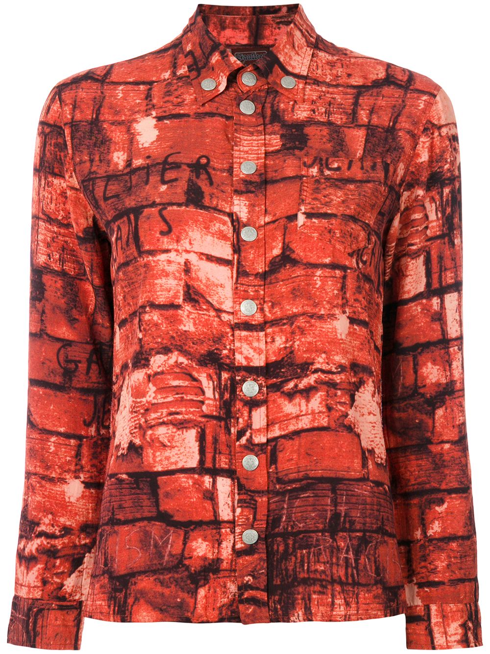 Jean Paul Gaultier Pre-Owned brick print shirt - Multicolour von Jean Paul Gaultier Pre-Owned