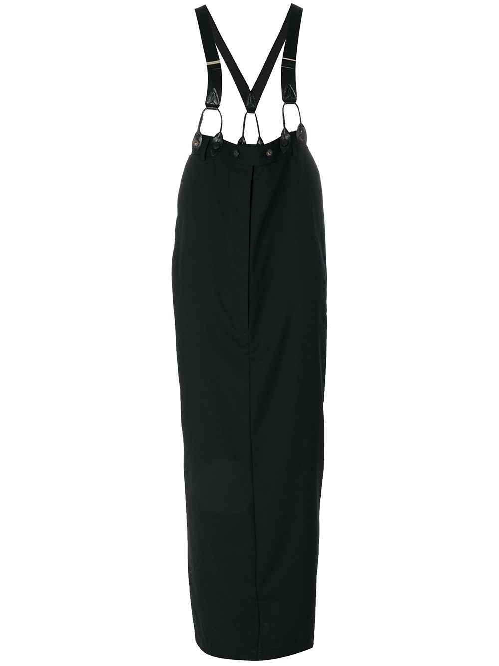 Jean Paul Gaultier Pre-Owned long skirt with suspenders - Black von Jean Paul Gaultier Pre-Owned