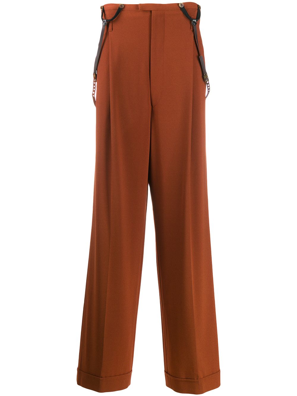 Jean Paul Gaultier Pre-Owned suspender trousers - Brown von Jean Paul Gaultier Pre-Owned