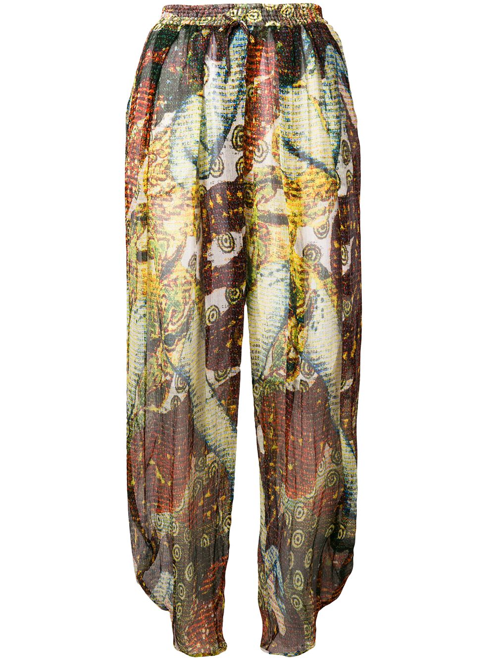 Jean Paul Gaultier Pre-Owned tapered sheer trousers - Yellow von Jean Paul Gaultier Pre-Owned