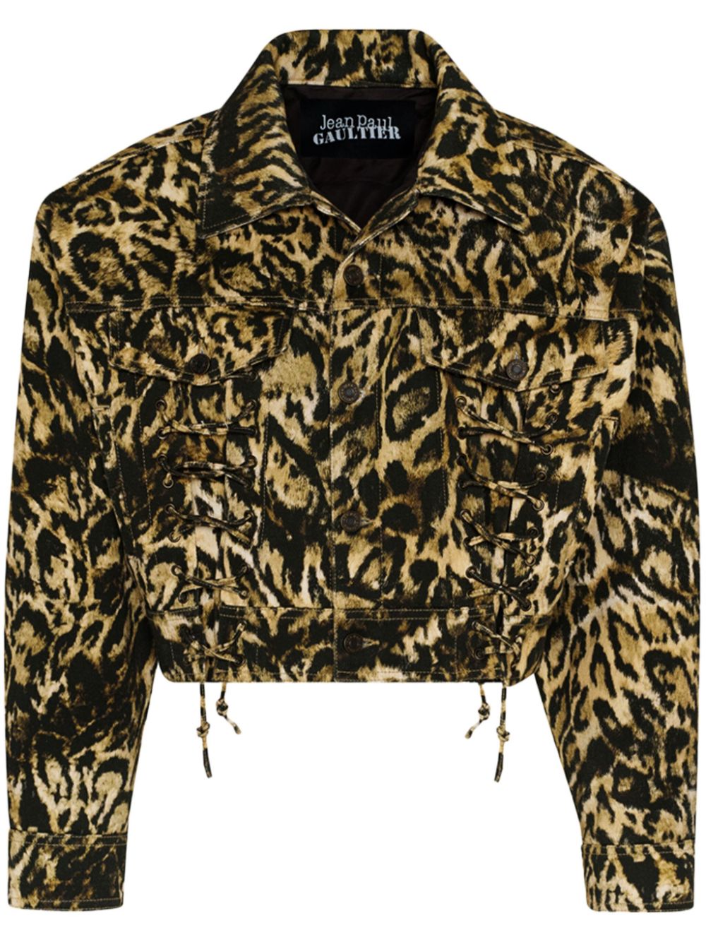 Jean Paul Gaultier Leopard-print denim jacket - Brown von Jean Paul Gaultier