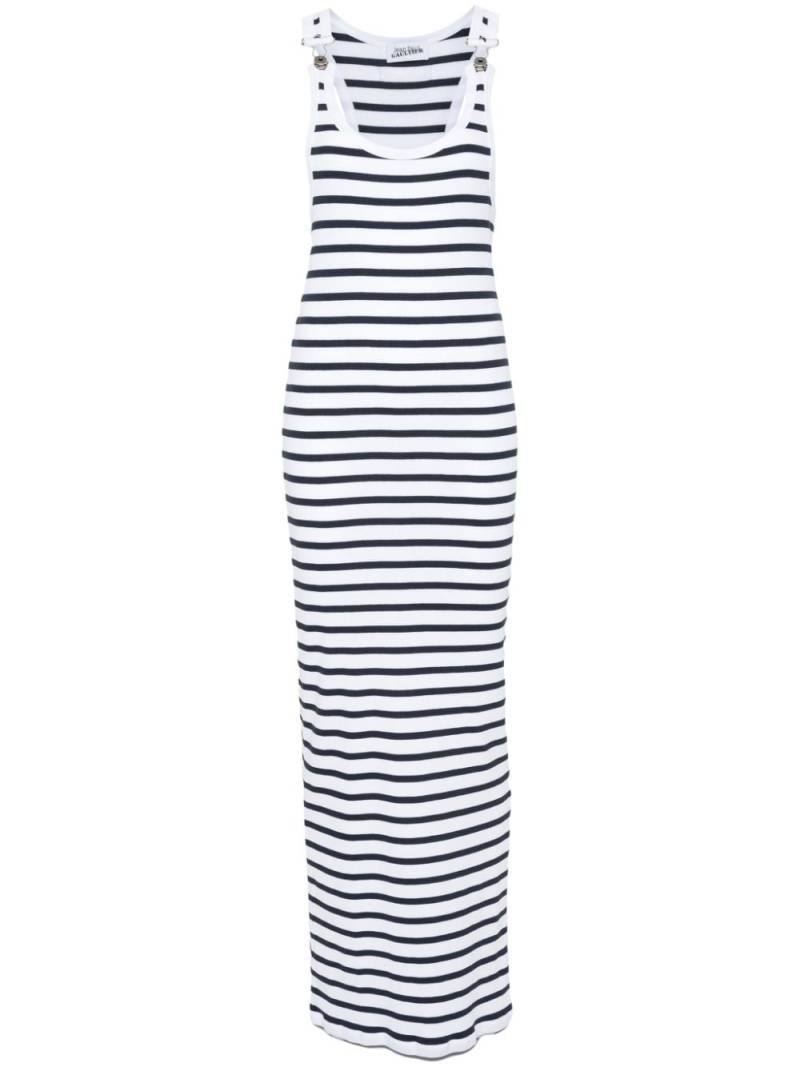 Jean Paul Gaultier Marinère striped maxi dress - White von Jean Paul Gaultier