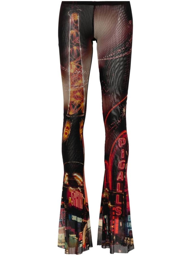 Jean Paul Gaultier Red Pigalle mid-rise flared trousers - Black von Jean Paul Gaultier