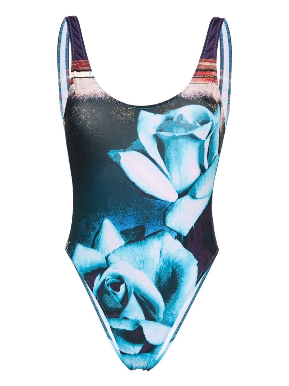 Jean Paul Gaultier The Blue Roses graphic-print swimsuit von Jean Paul Gaultier