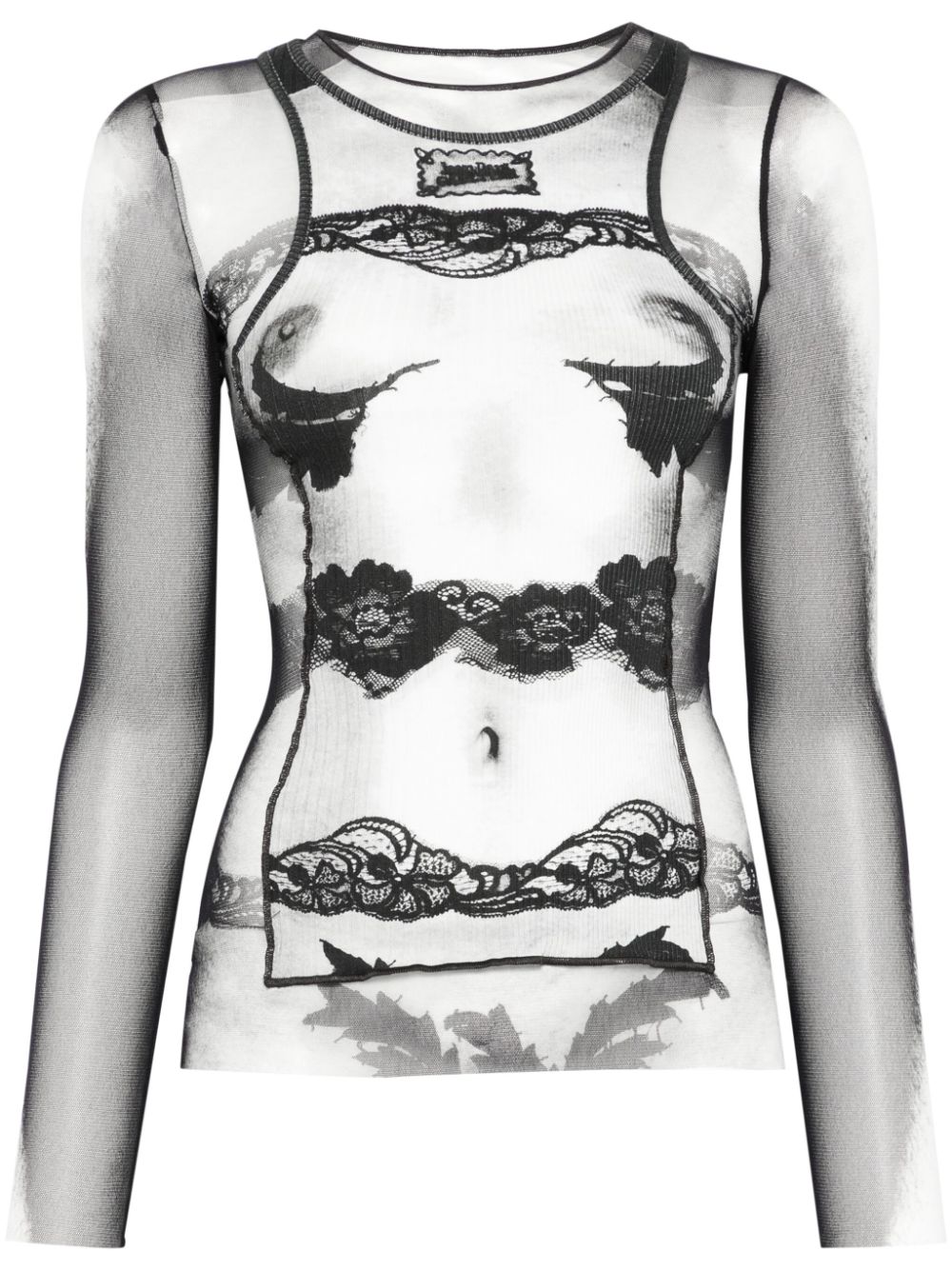 Jean Paul Gaultier The Body Lace Marinére top - Black von Jean Paul Gaultier