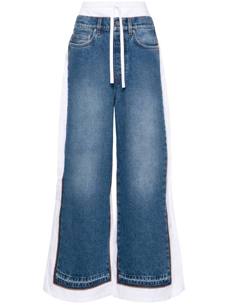 Jean Paul Gaultier Trompe L'oeil denim-panels trousers - Blue von Jean Paul Gaultier