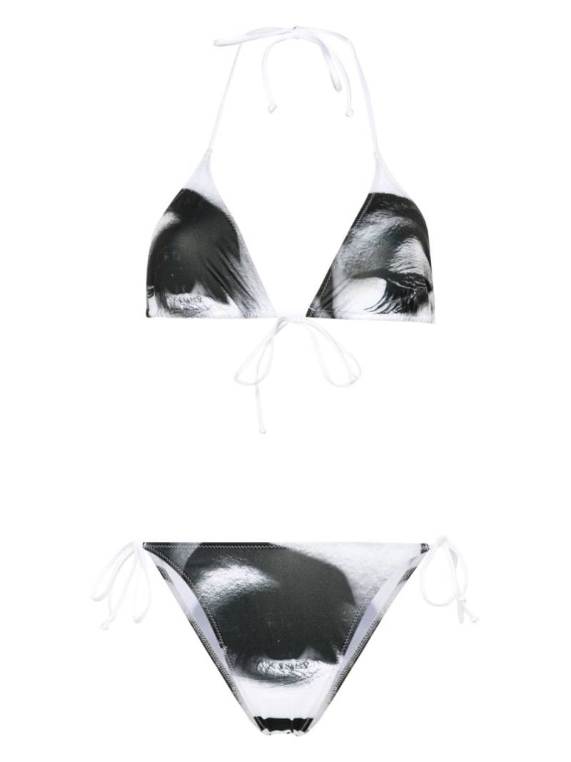 Jean Paul Gaultier abstract-print bikini - Black von Jean Paul Gaultier