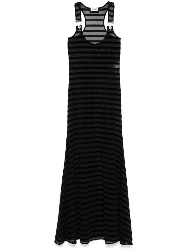 Jean Paul Gaultier flocked maxi dress - Black von Jean Paul Gaultier