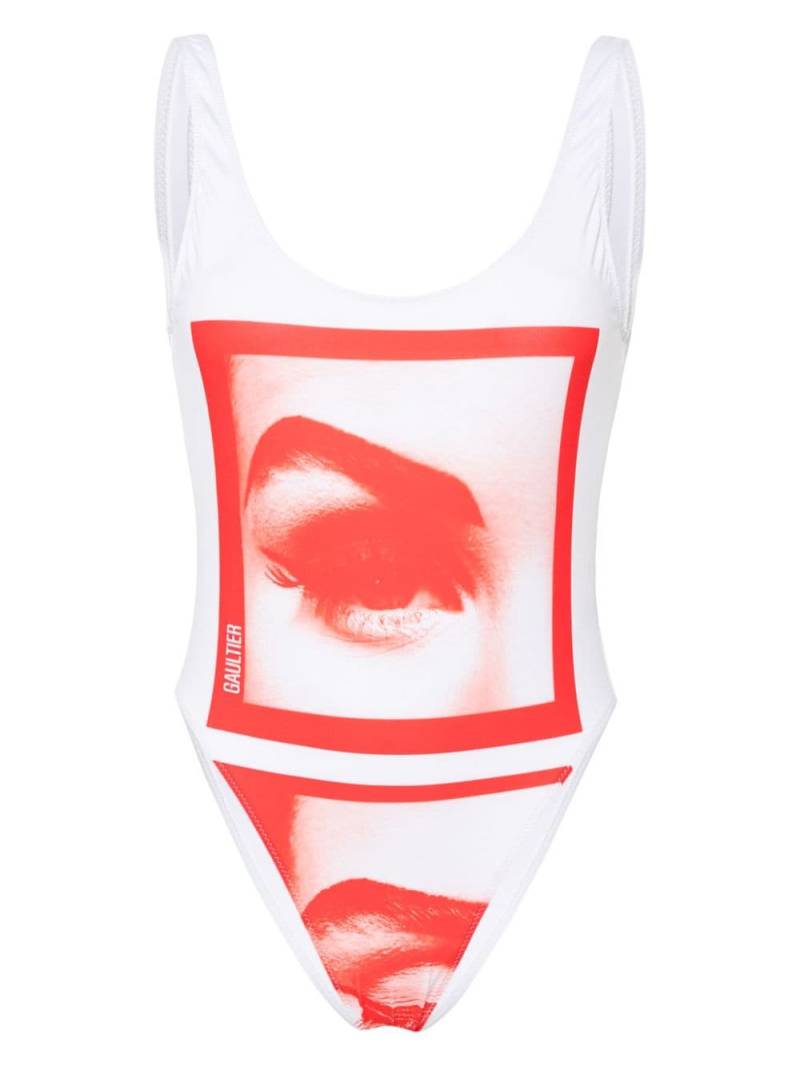 Jean Paul Gaultier graphic-print swimsuit - White von Jean Paul Gaultier