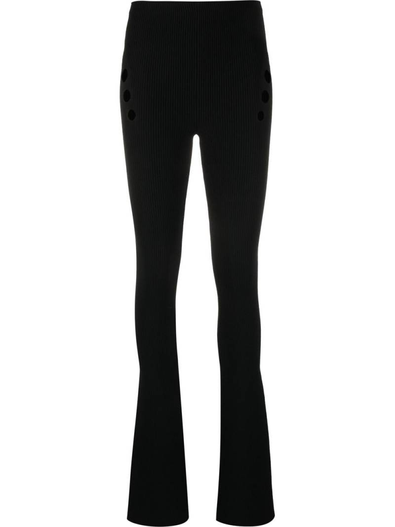 Jean Paul Gaultier high-waisted button-detail trousers - Black von Jean Paul Gaultier