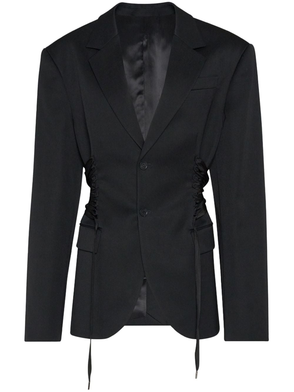 Jean Paul Gaultier lace-detail wool blazer - Black von Jean Paul Gaultier