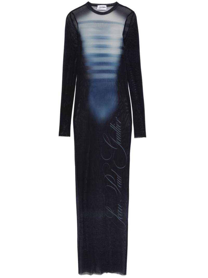 Jean Paul Gaultier mesh maxi dress - Blue von Jean Paul Gaultier