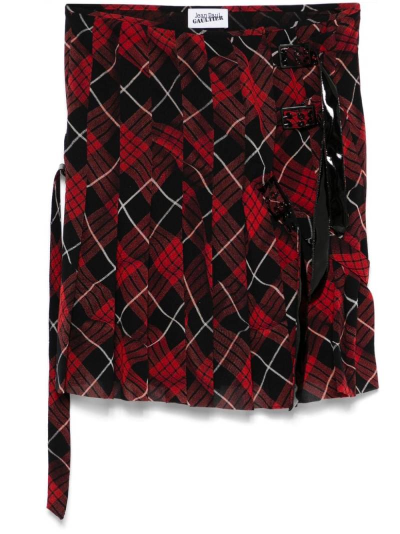 Jean Paul Gaultier plaid-check mini skirt - Red von Jean Paul Gaultier