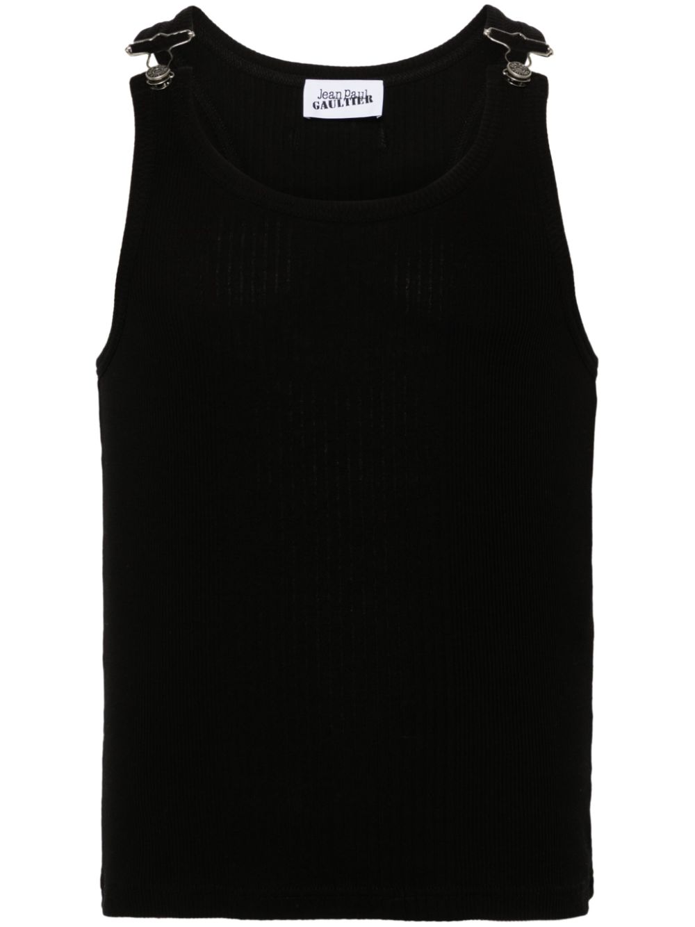 Jean Paul Gaultier ribbed-knit cotton tank top - Black von Jean Paul Gaultier