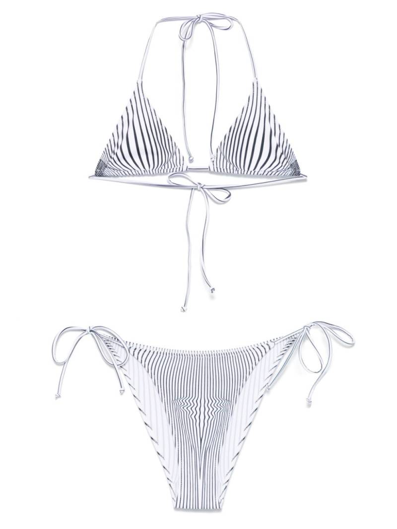 Jean Paul Gaultier striped bikini - White von Jean Paul Gaultier