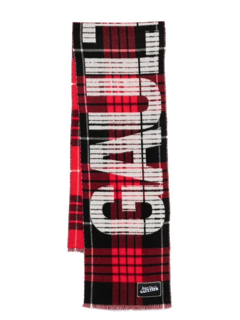 Jean Paul Gaultier tartan virgin wool scarf - Red von Jean Paul Gaultier