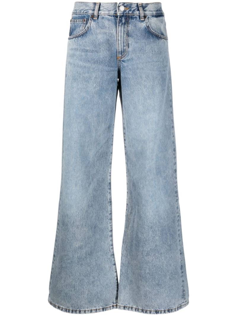 Jeanerica Kyoto logo-patch wide-leg jeans - Blue von Jeanerica