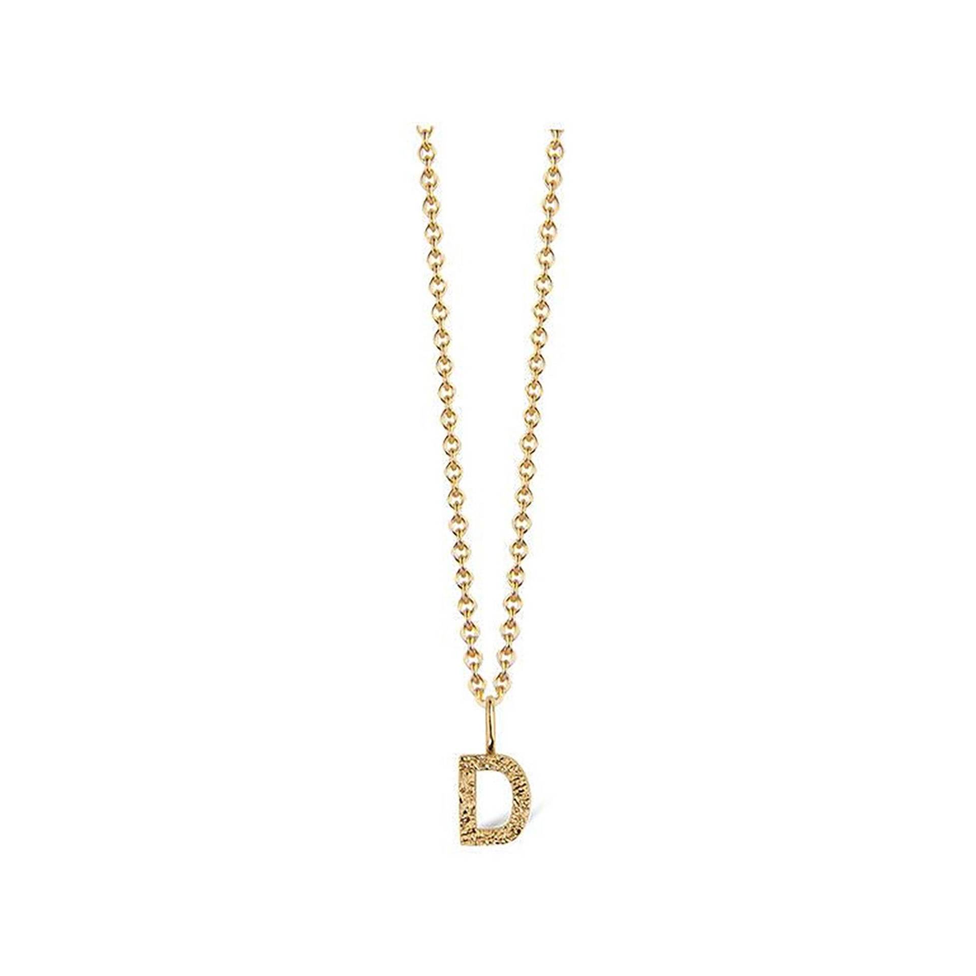 Halskette Mit Anhänger Damen Gold D von Jeberg Jewellery