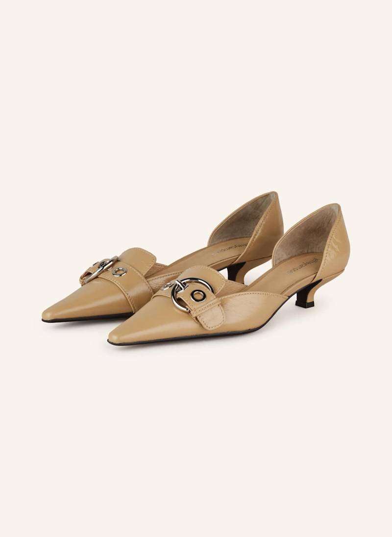 Jeffrey Campbell Lack-Pumps Smooth beige von Jeffrey Campbell