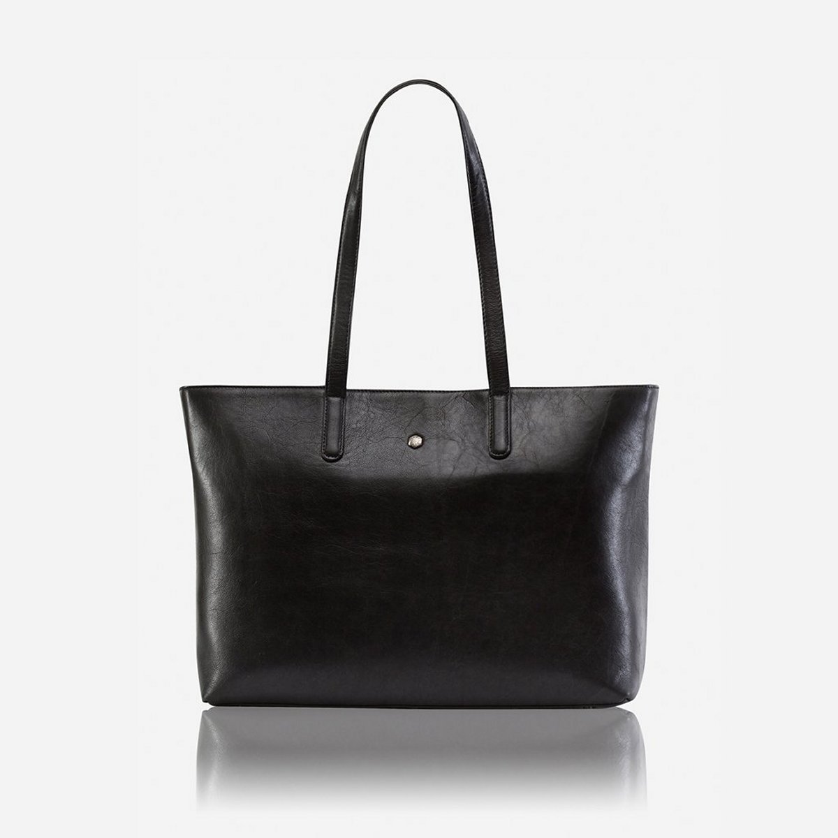 Grosser Laptop-Shopper aus Leder in Schwarz Grosser Laptop-Shopper aus Leder in Schwarz von Jekyll & Hide