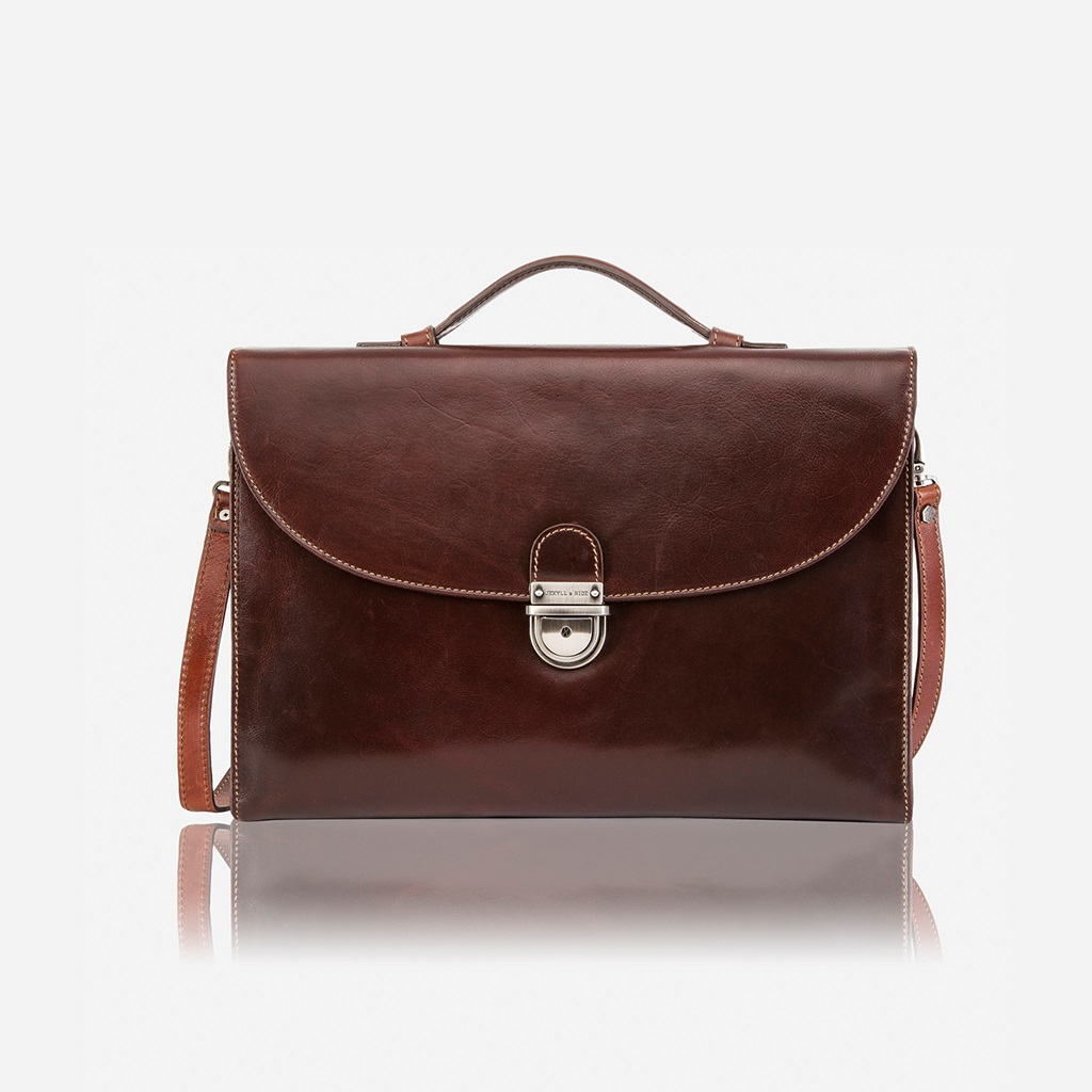 Oxford - Aktentasche mit 13" Laptopfach aus Leder in Tobacco Oxford - Aktentasche mit 13" Laptopfach aus Leder in Tobacco von Jekyll & Hide