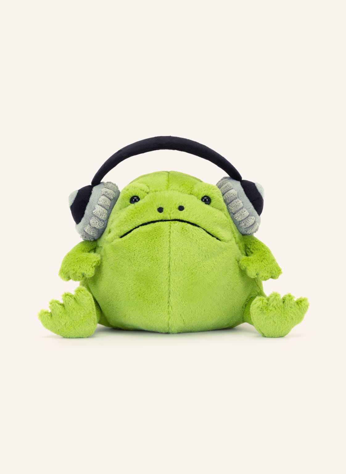 Jellycat Frosch-Kuscheltier Ricky Rain Frog Headphones gruen von Jellycat