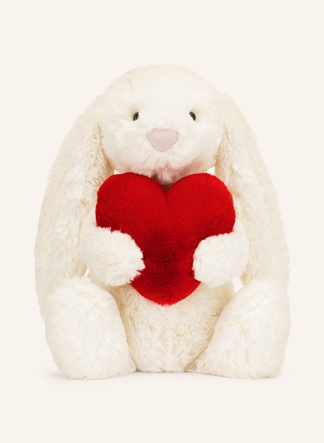 Jellycat Hase-Kuscheltier Bashful Bunny With Heart weiss von Jellycat