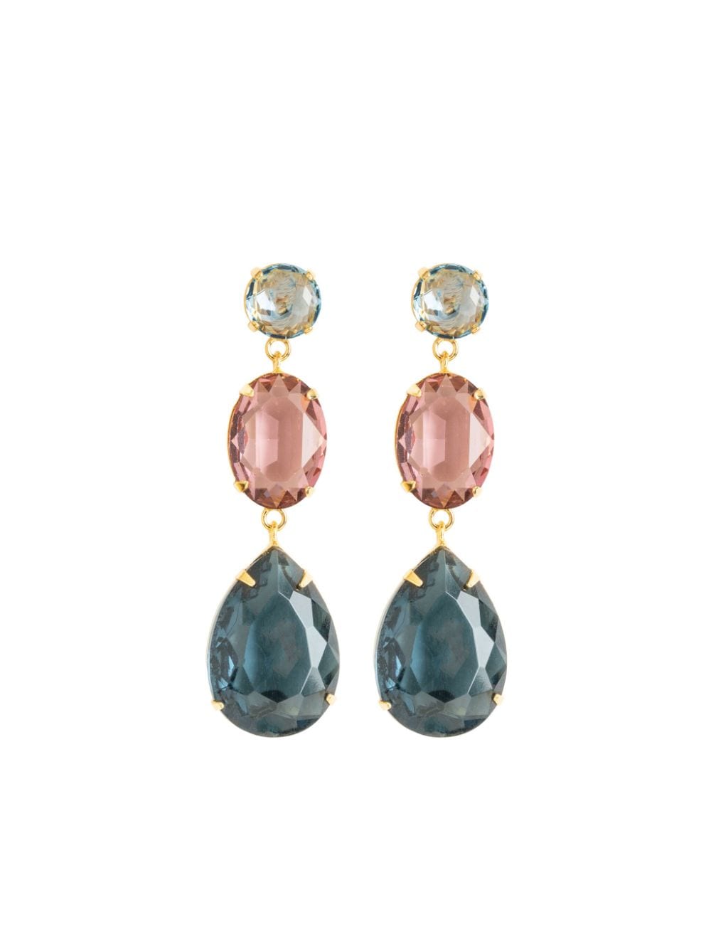 Jennifer Behr 18kt gold-plated Aleena crystal earrings - Blue von Jennifer Behr