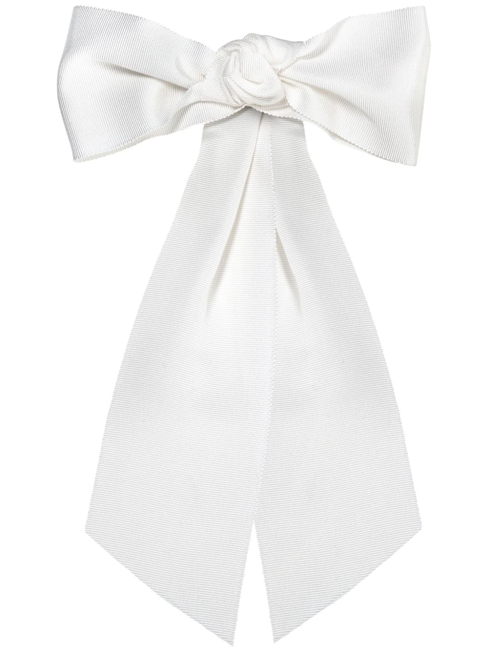 Jennifer Behr Alicia silk-satin bow barrette - White von Jennifer Behr