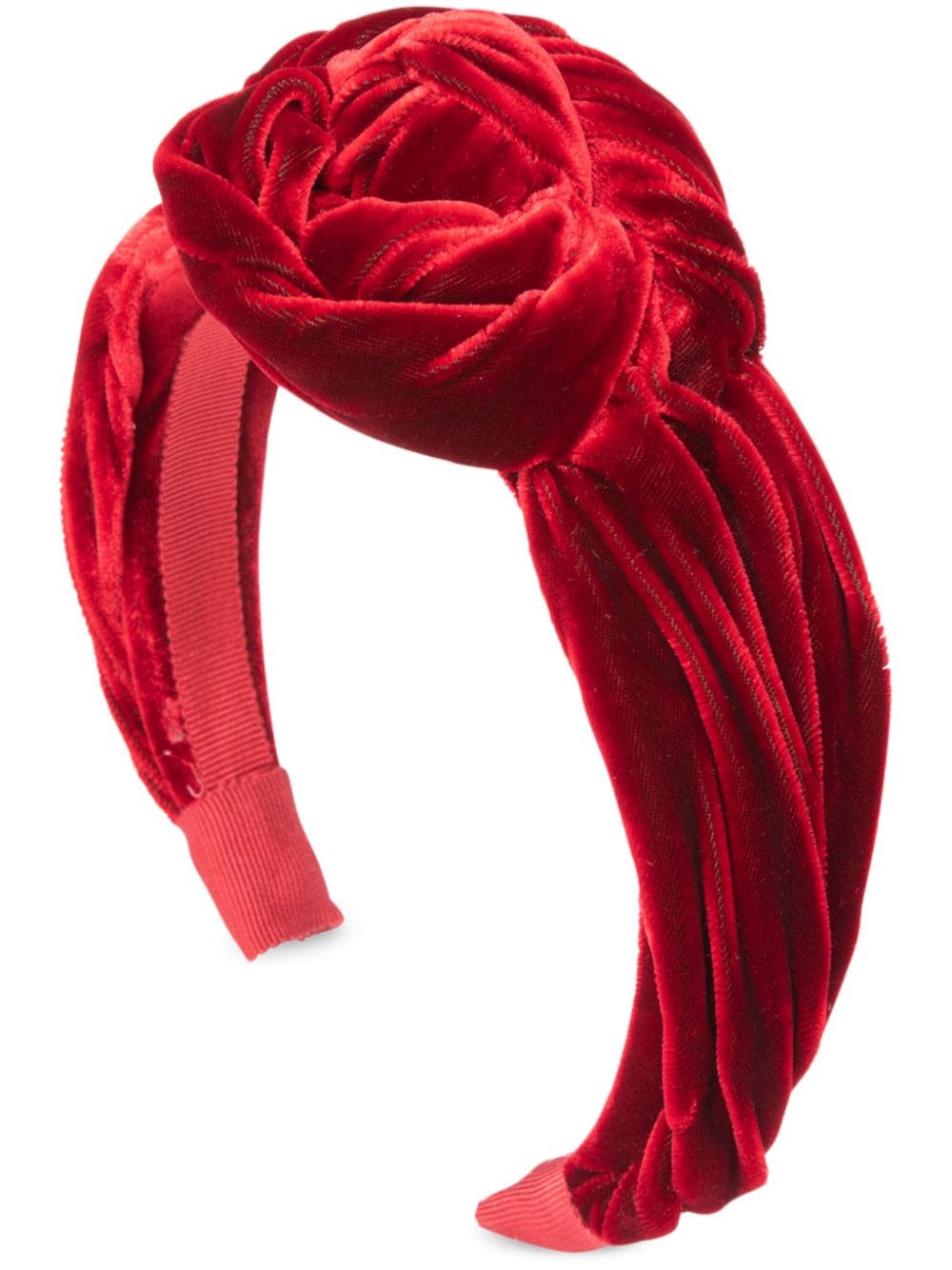 Jennifer Behr Amina velvet headband - Red von Jennifer Behr