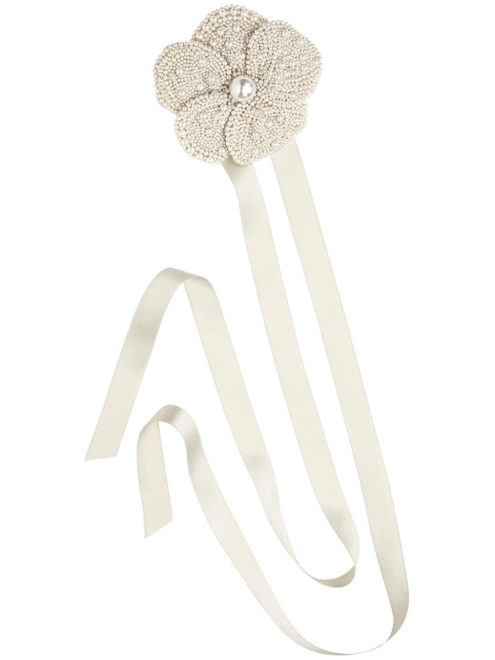 Jennifer Behr Bethany ribbon tie - White von Jennifer Behr