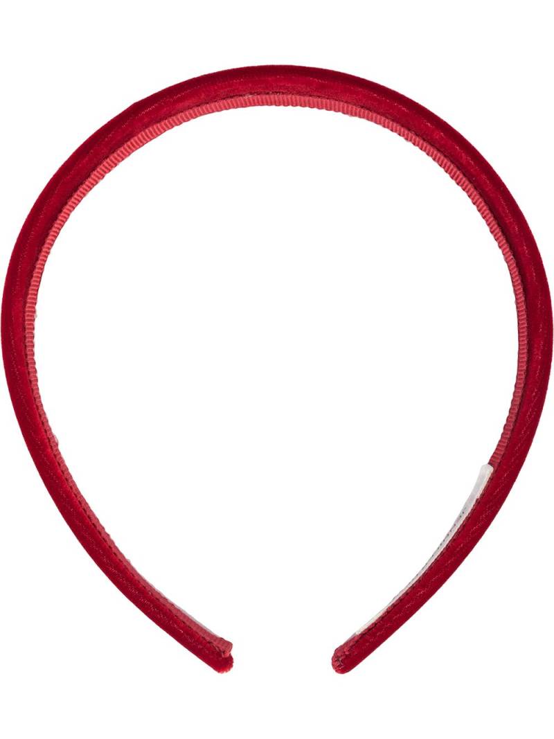 Jennifer Behr Charlize wide velvet headband - Red von Jennifer Behr