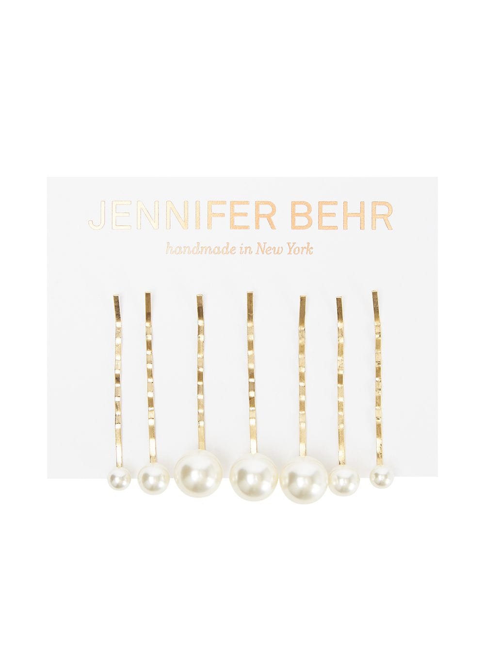 Jennifer Behr set of 7 Perla hairclips - White von Jennifer Behr